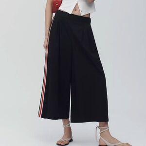 Maeve Pleated Track Culotte Trousers Anthropologie NWT